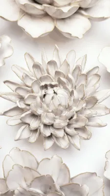 Ivory Chrysanthemum Ceramic Flower