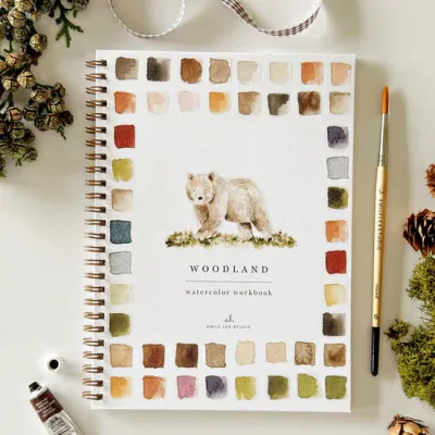 1250 Emily Lex Studio Woodland Watercolour Workbook