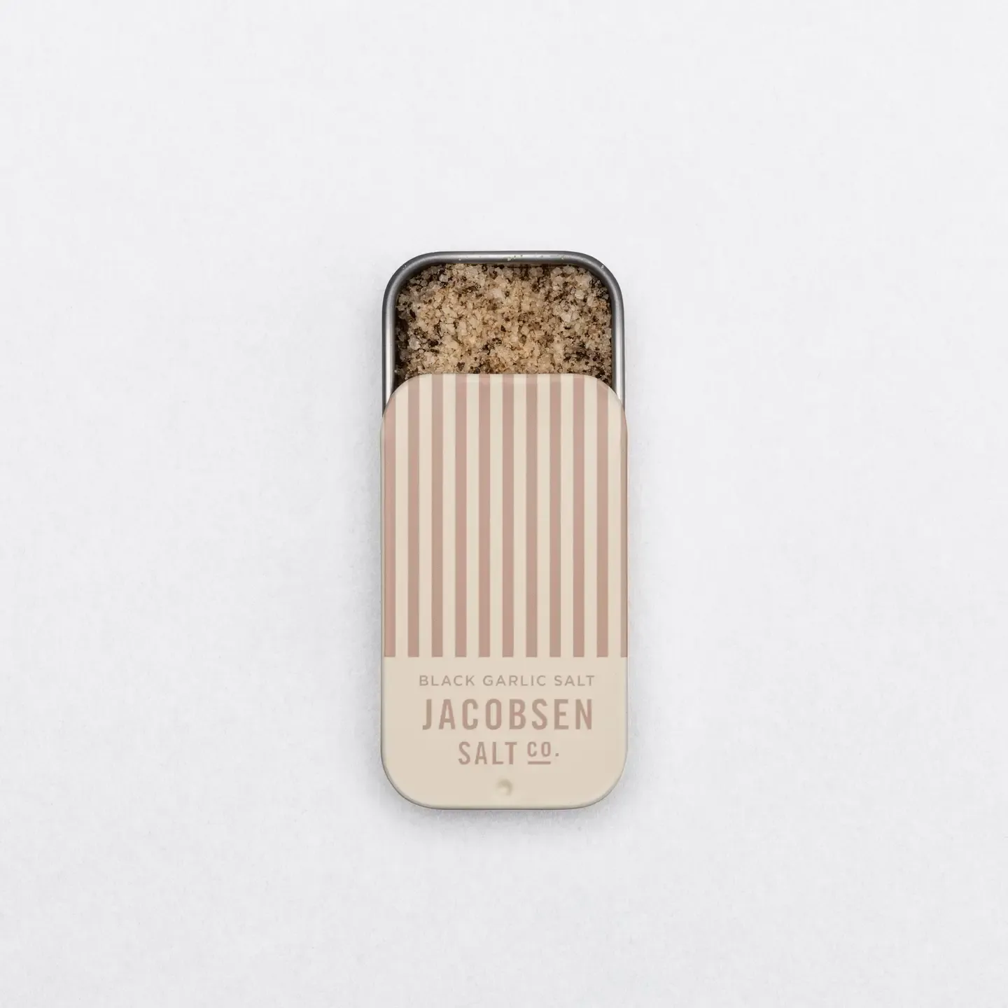 1246 Jacobsen Salt Co. Infused Black Garlic Sea Salt Slide Tin