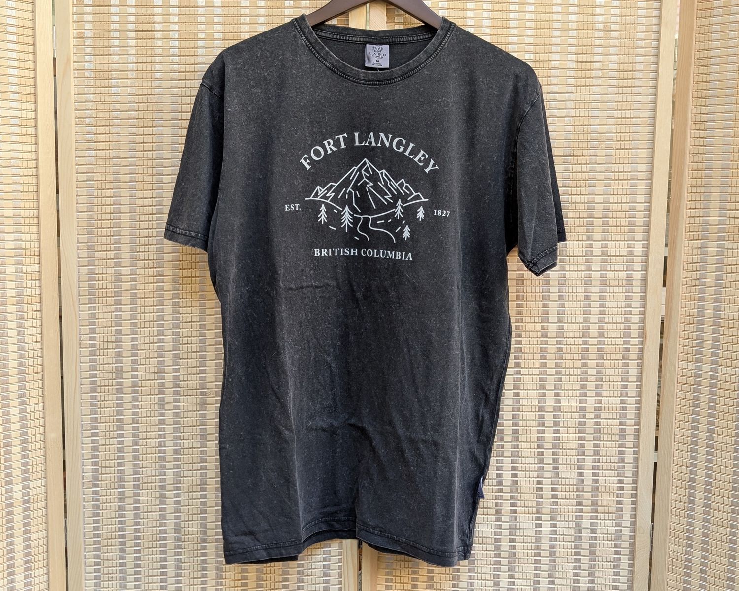 Black Fort Langley Acid Wash T-Shirt