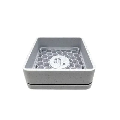 660 Make Nice Company Speckled White Soap Tray