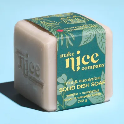 665 Make Nice Company Mint &amp; Eucalyptus Solid Dish Soap