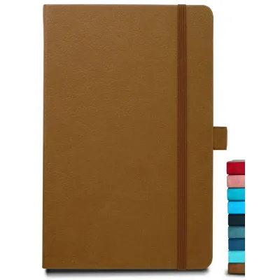 1134 Doodle Vegan Leather Brown Notebook