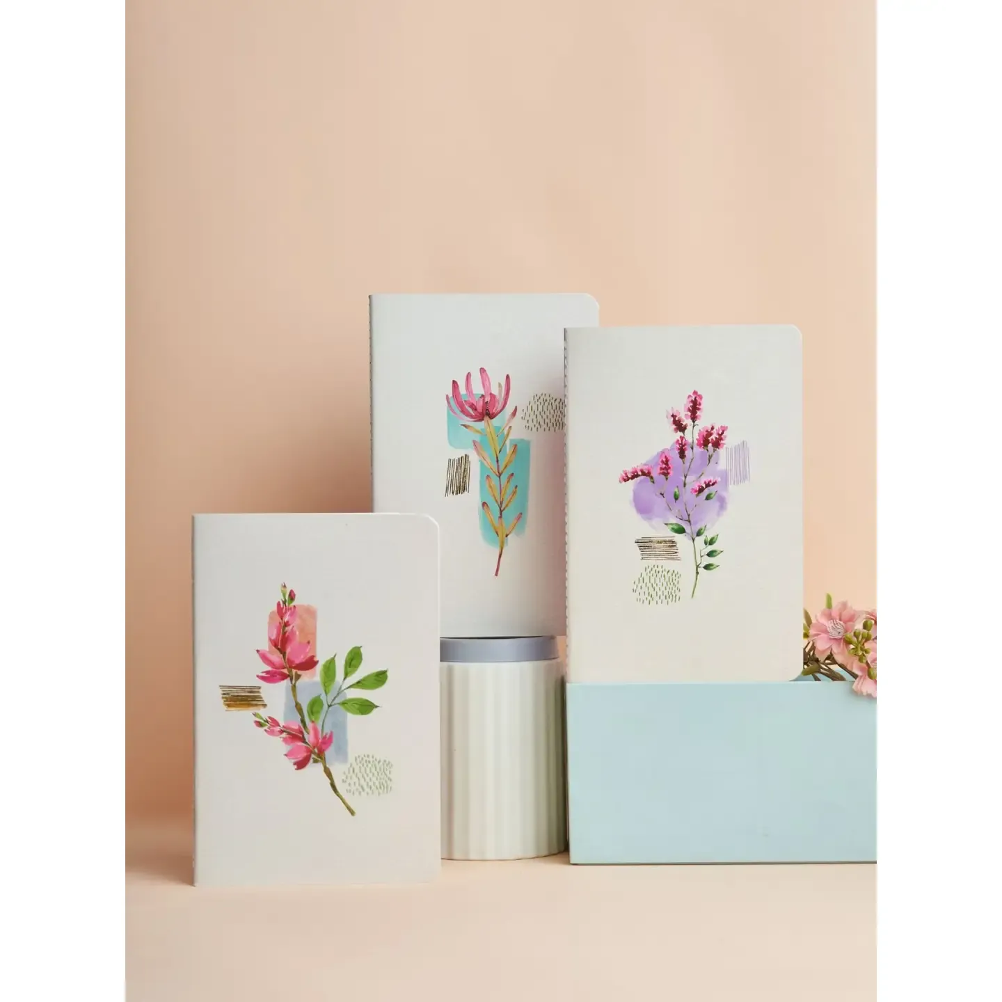 1136 Doodle Pastel Petal - Set of 3 Notebooks
