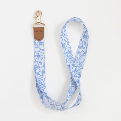 Blue Garden Lanyard