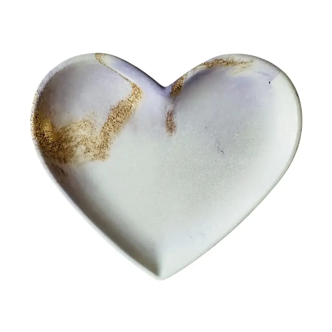 774 Wind + Willow Co. Heart Tray - Lavender Gold