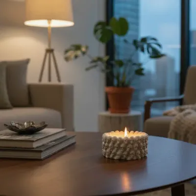 778 Wind + Willow Co.  Catacomb Tea Light Holder - Natural Concrete