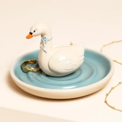 Ceramic Swan Ring Holder