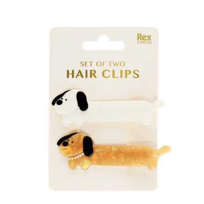 496 Rex London Hair Clips - Sausage Dogs