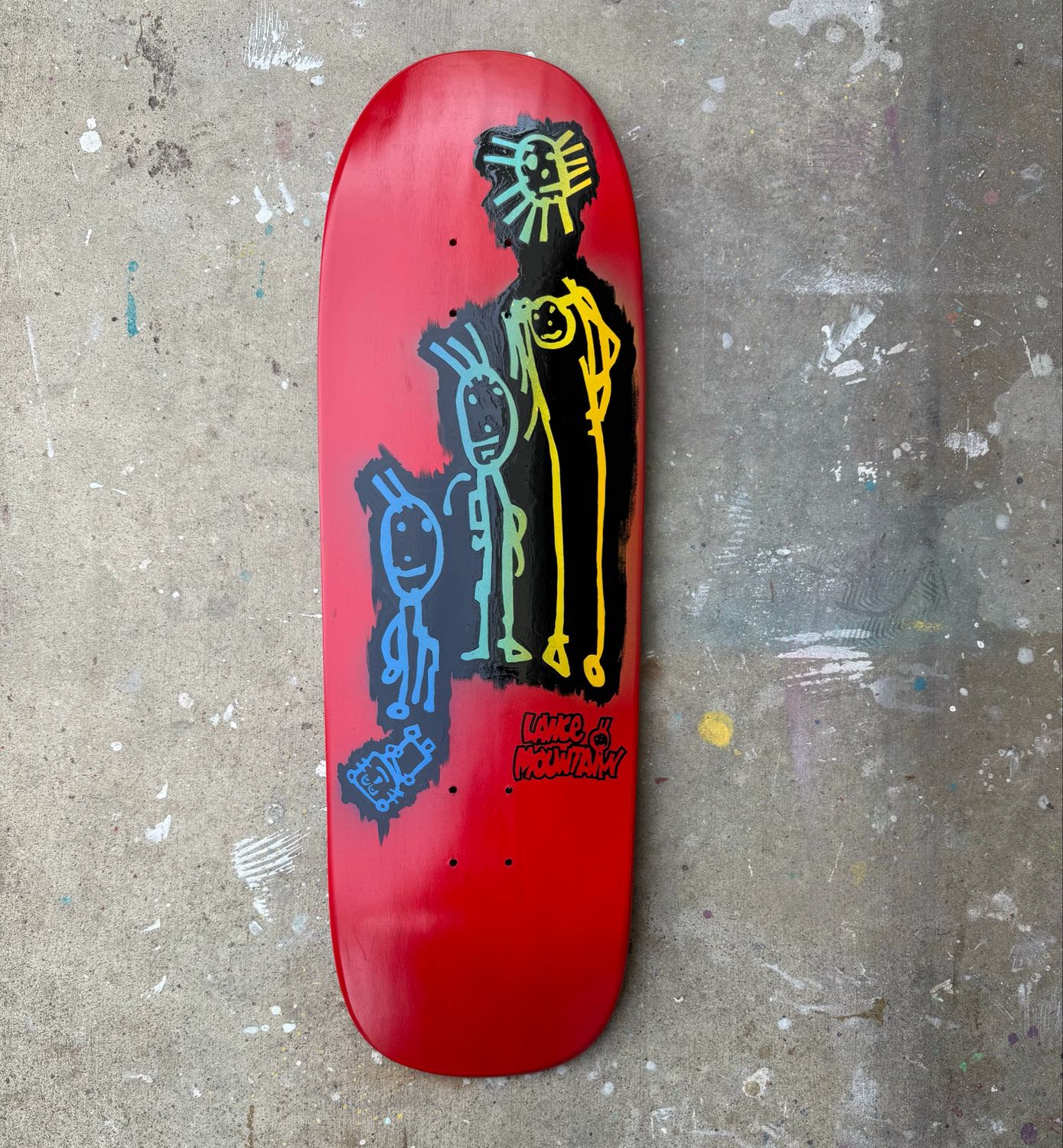 Hand Painted Family Deck Red