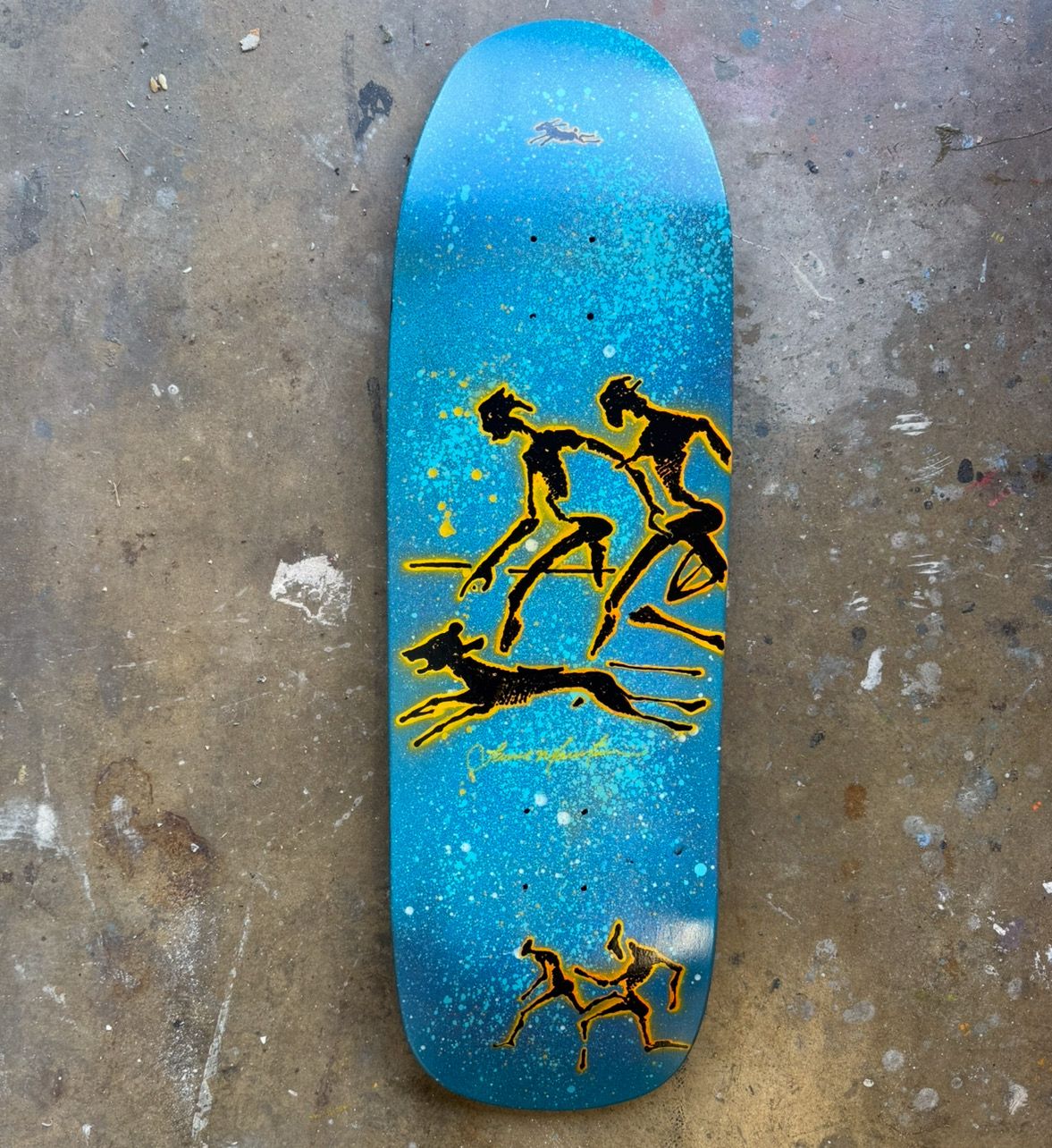 Hand Painted FP Deck Blue/ Yellow