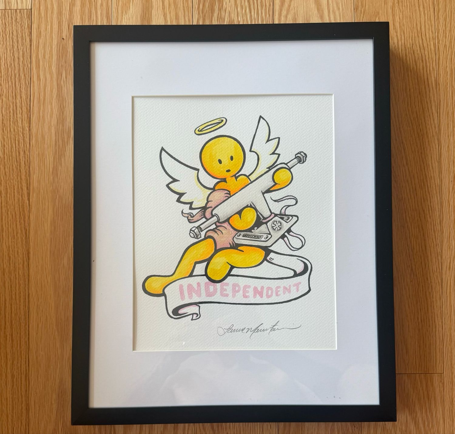 Watercolor Cherub Indy