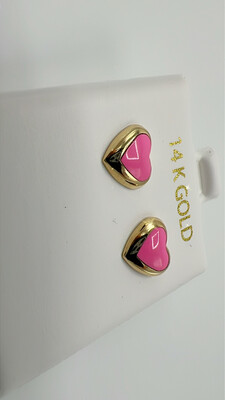 Aretes Inflados Corazon Pink ITALY