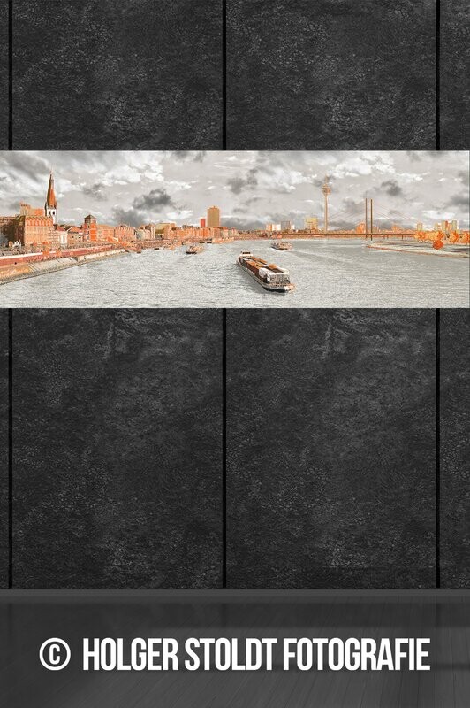 DÜSSELDORF-PANORAMA ROT-GRAU 3:1