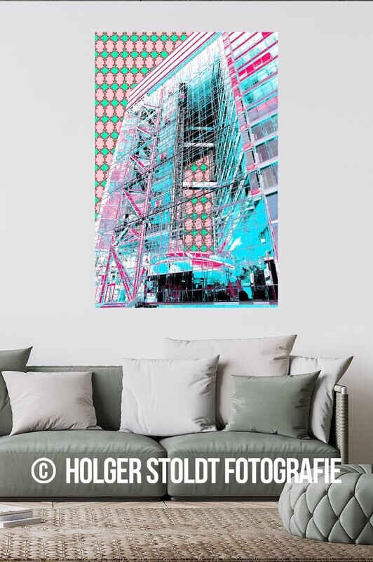 FLUSSBILDEDITION  STADTTOR BLAU-PINK