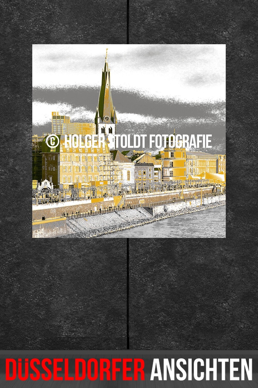 PANORAMA ALTSTADT GELB-GRAU QUAD