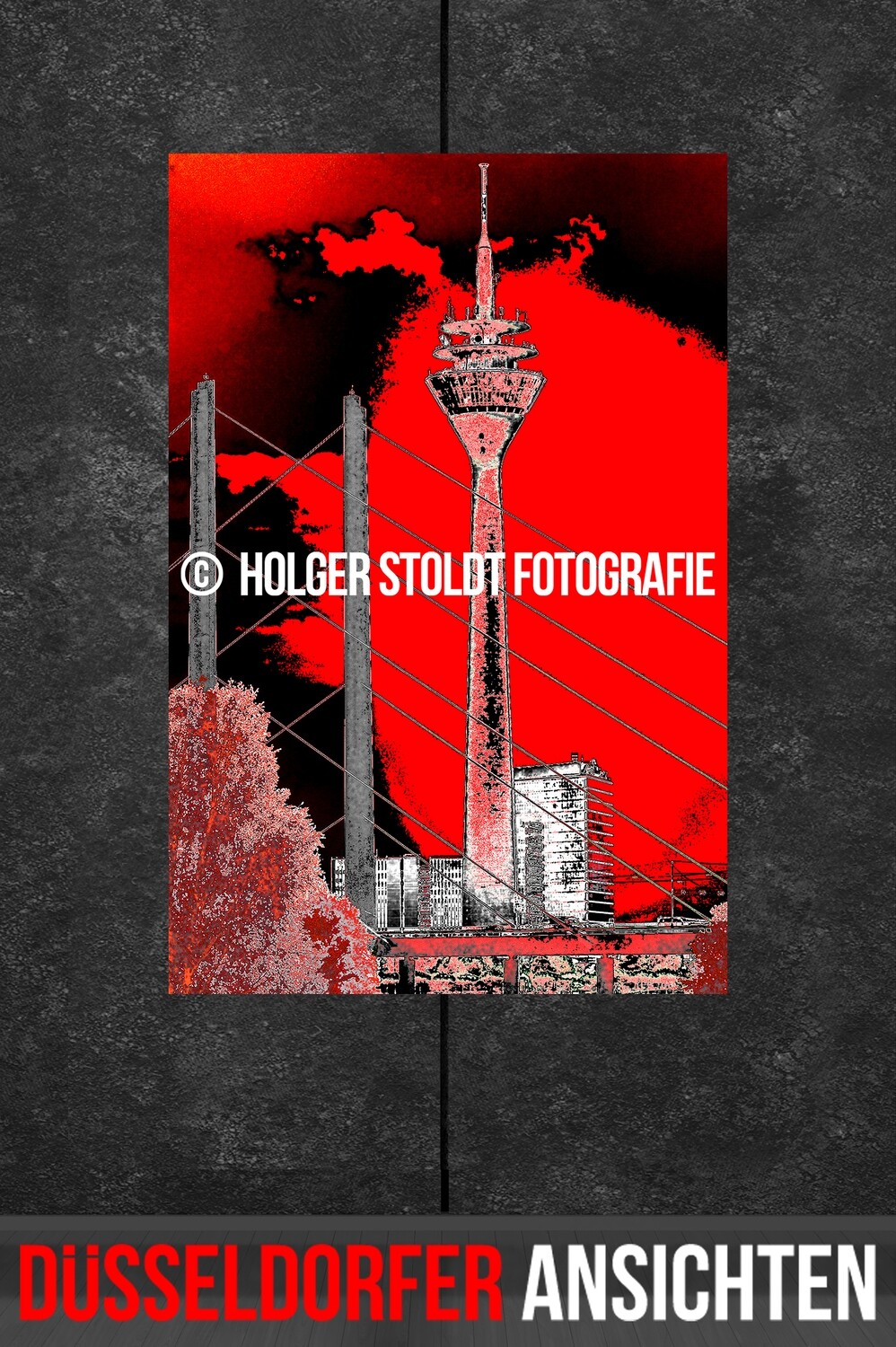 RHEINTURM KNIEBRÜCKE 6350 SCHWARZ ROT 2:3