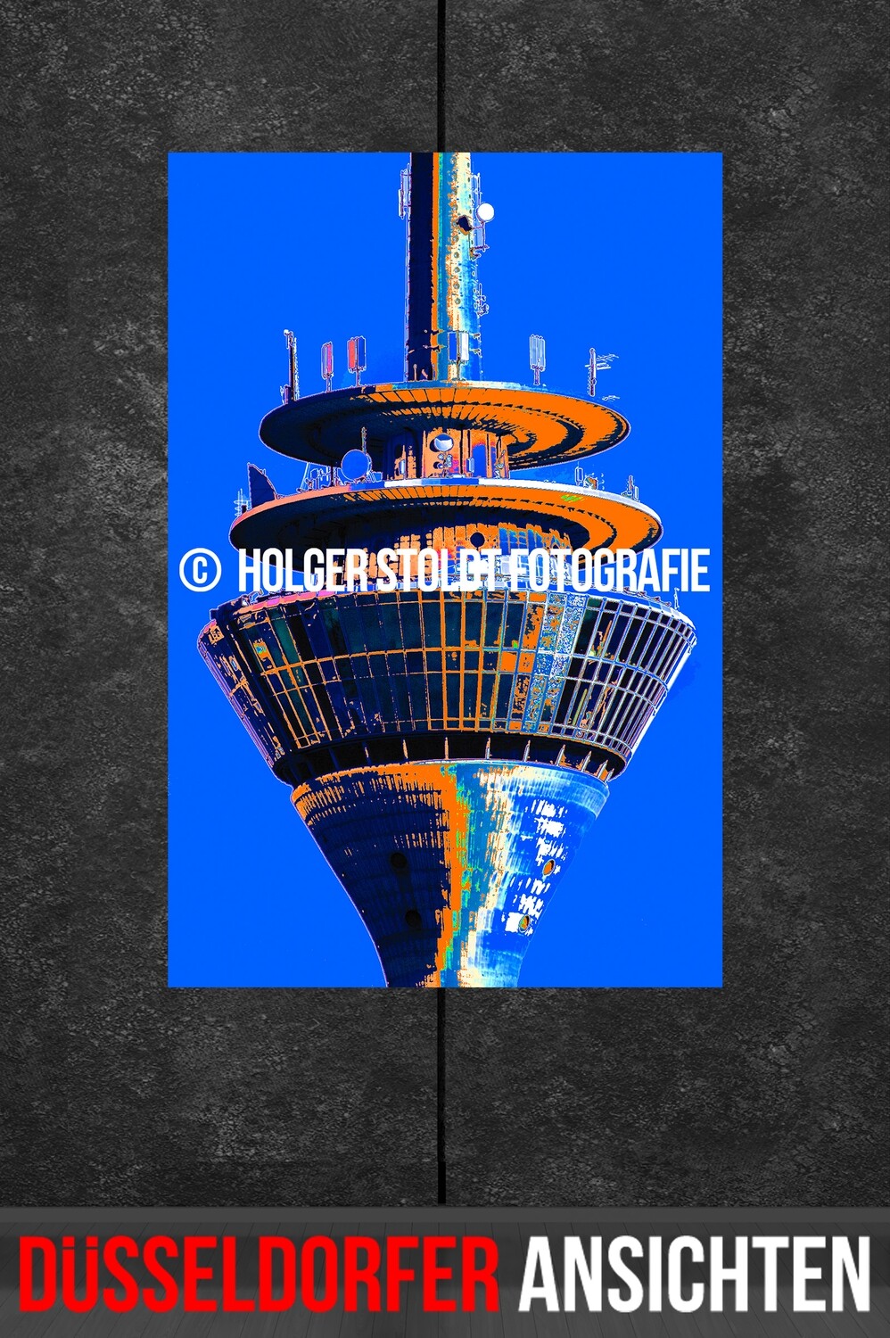 DÜSSELDORF RHEINTURM BLAU 47-1-4 2:3