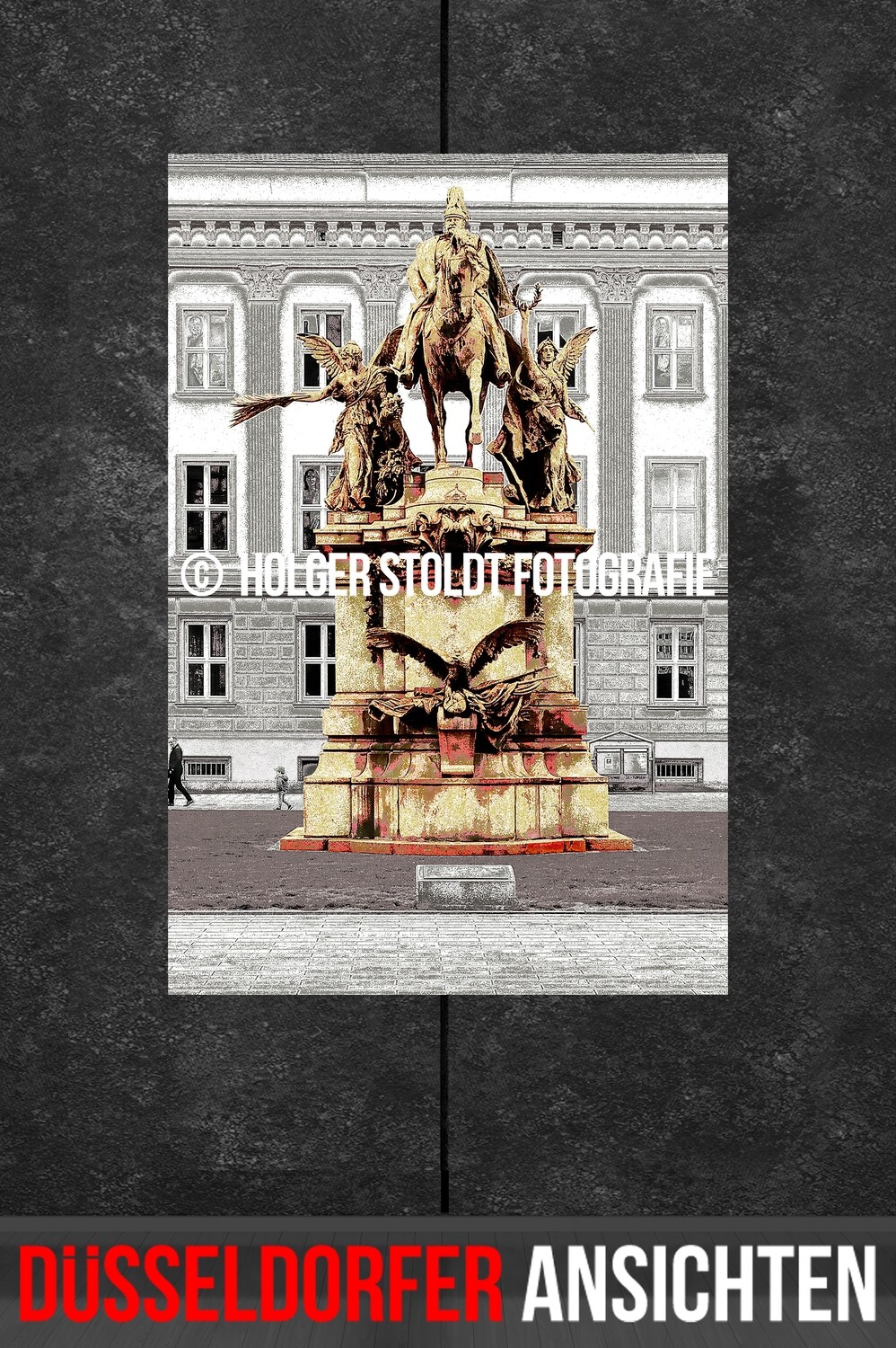 DÜSSELDORF DENKMAL KW GELB ROT GRAU 2:3