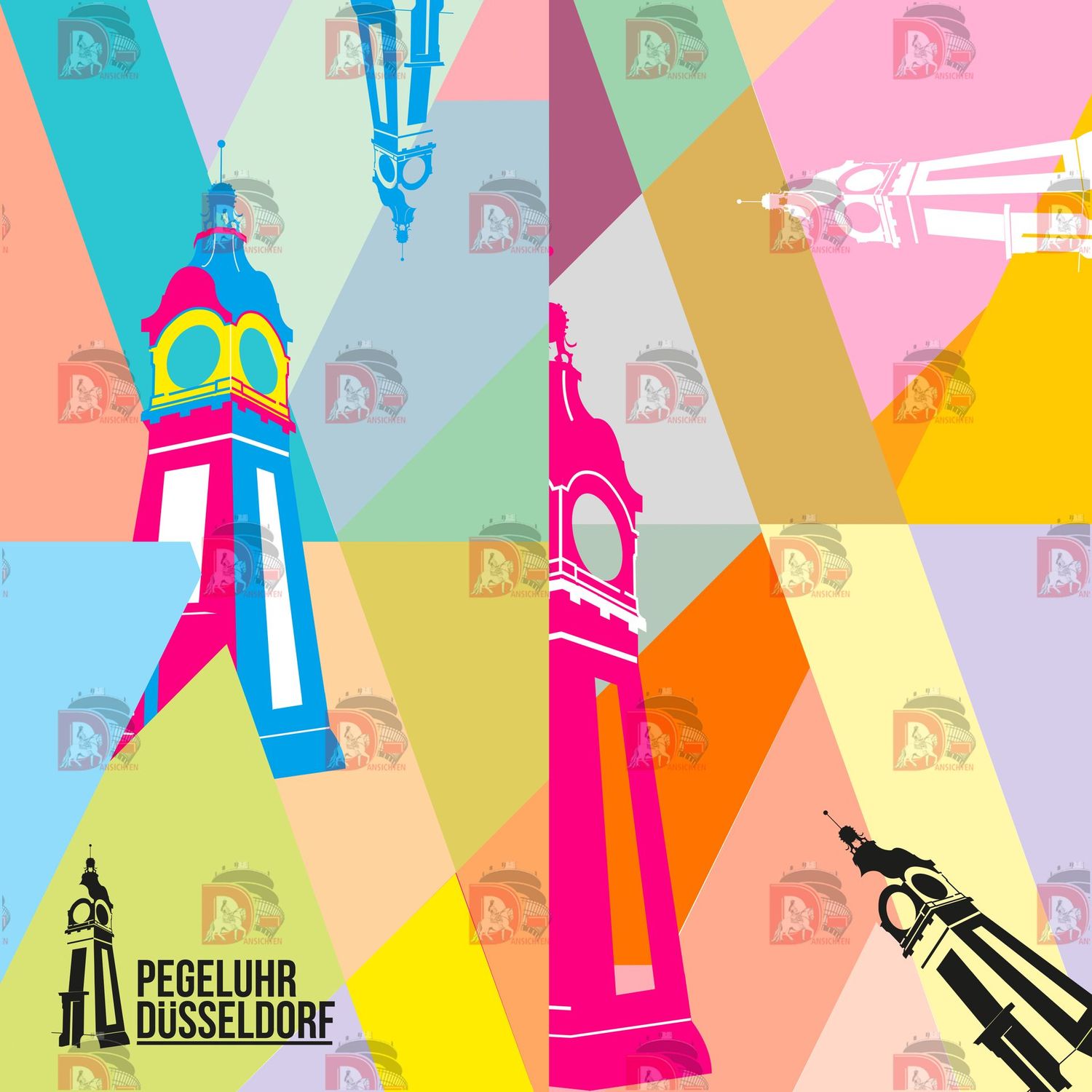 Keramic Fliese Pegeluhr