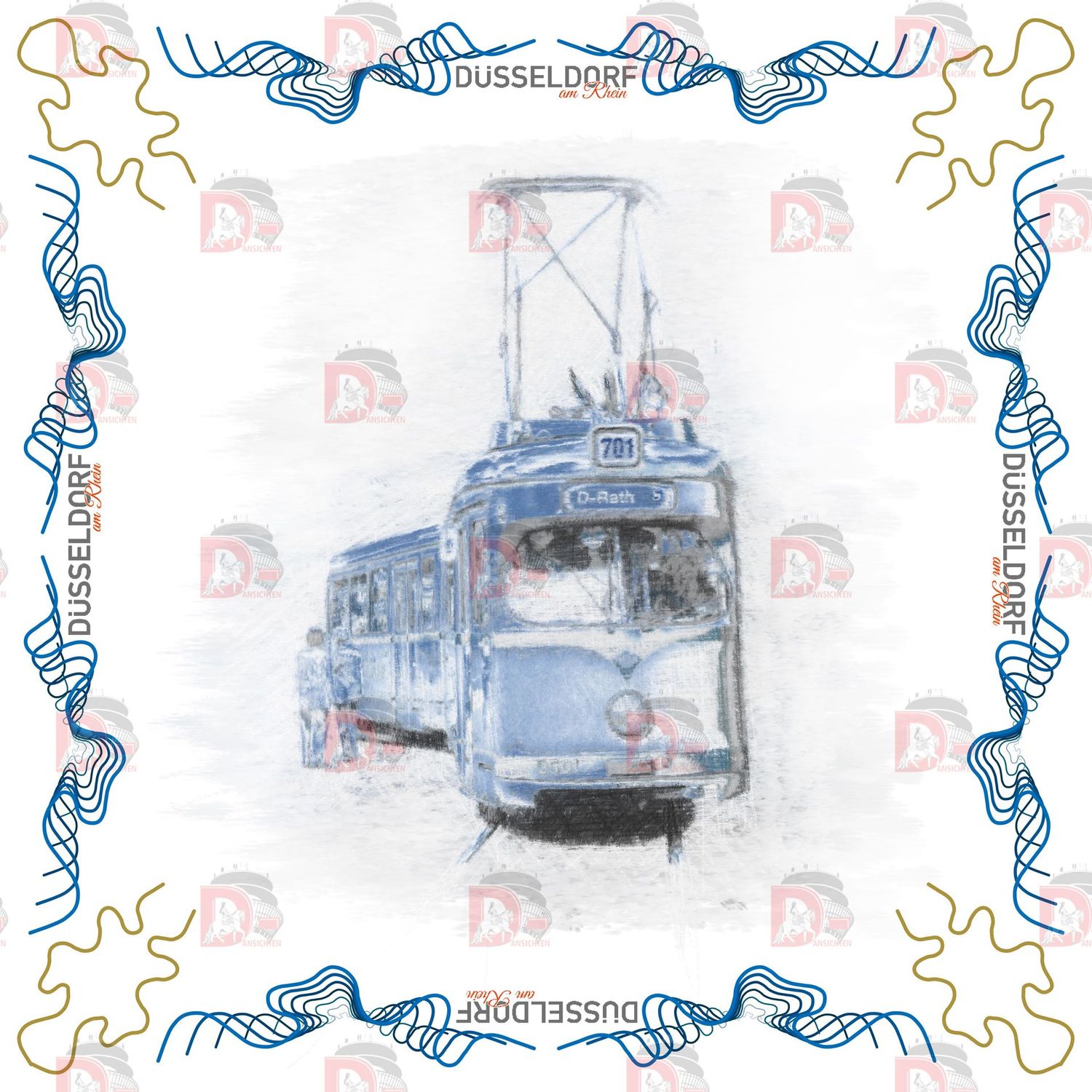 Keramic Fliese Straßenbahn der DüWAG