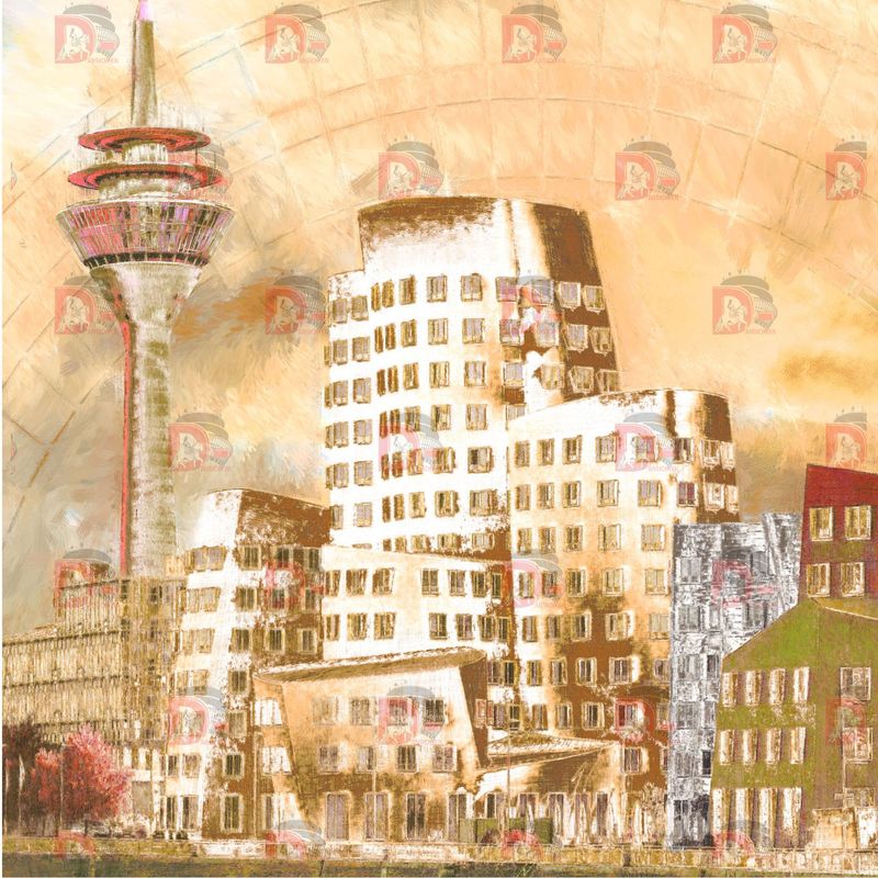 Keramic Fliese Gehry mit Rheinturm