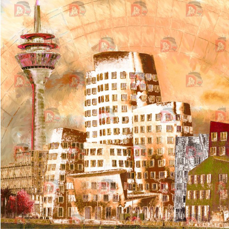 Keramic Fliese Gehry mit Rheinturm