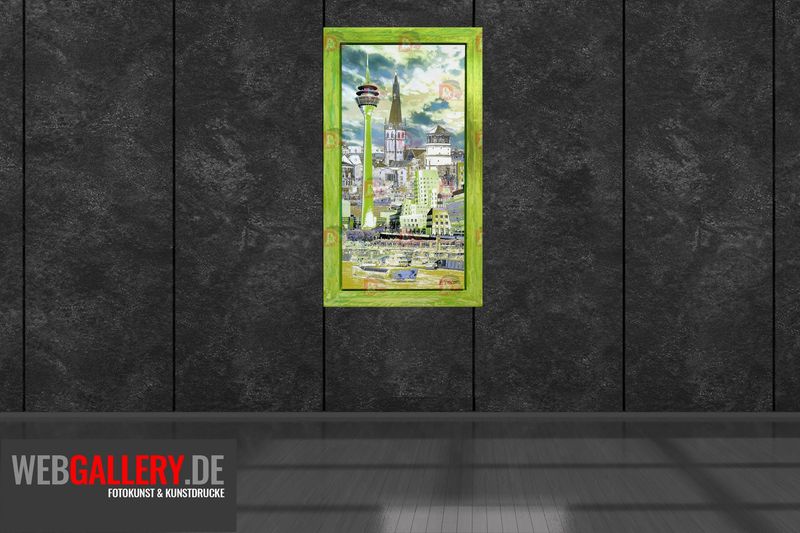 Composing in Grün, gerahmt Composing in Grün, gerahmt