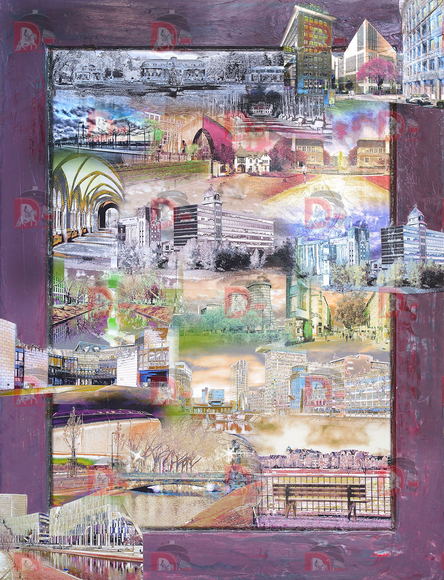 Düsseldorf Composing mit integriertem Rahmen