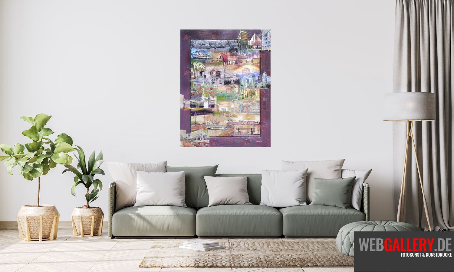 Düsseldorf Composing mit integriertem Rahmen