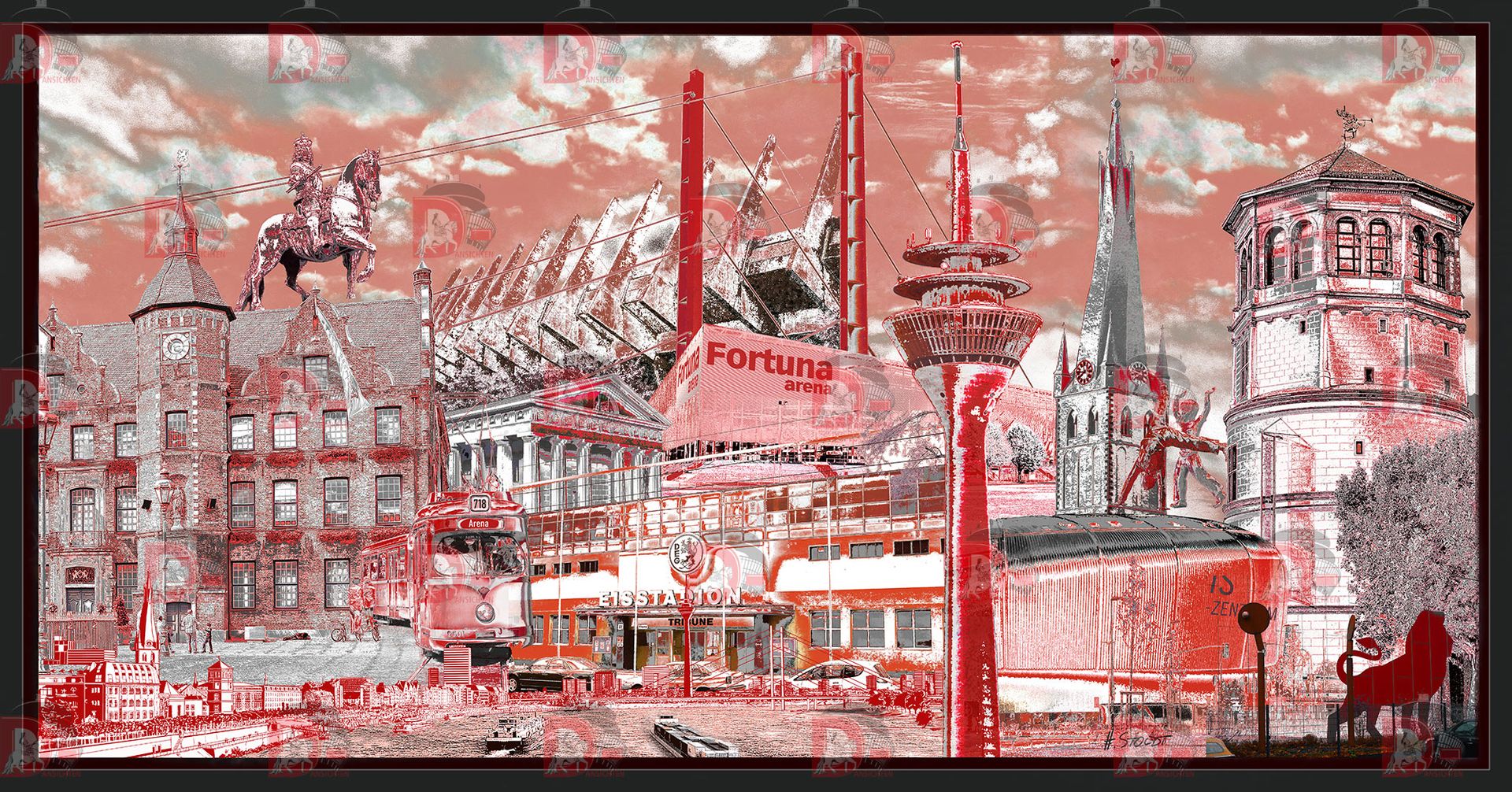 Sportstadt-Composing 2:1 gerahmt