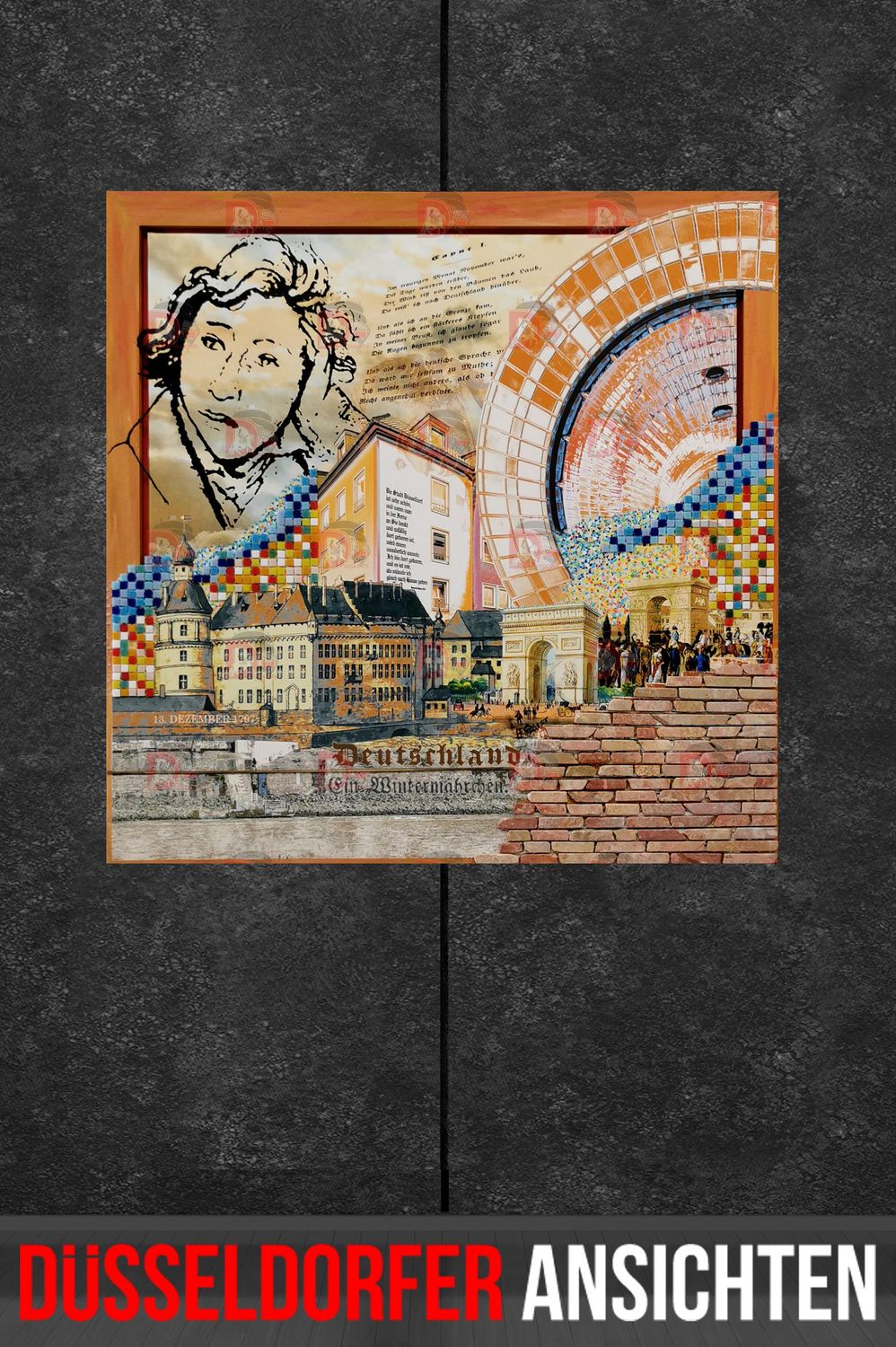 Heinrich Heine trifft Heute 3, gerahmt