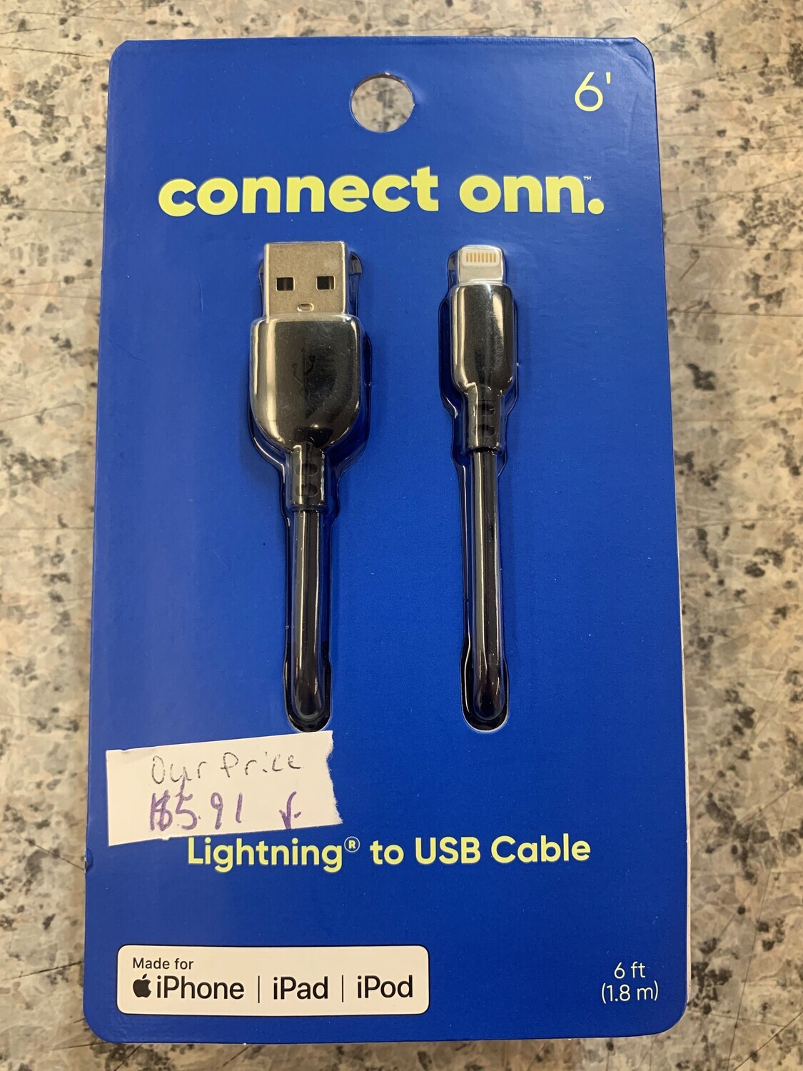 Connect ONN 6' Lightning cable