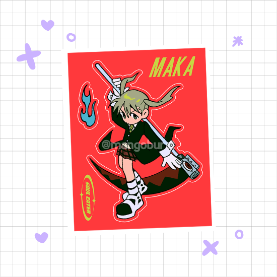 Soul Eater Stickers, Designs: Maka