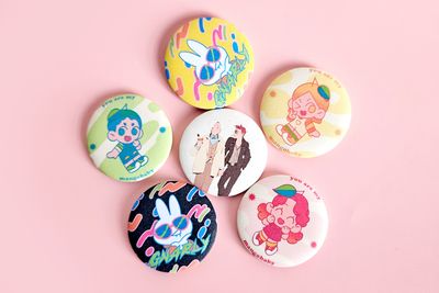 2.25" Round Button Pins