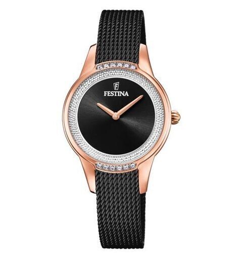 Festina F20496/2 Damenuhr MADEMOISELLE Schwarz Edelstahlband Festina F20496/2 Damenuhr MADEMOISELLE Schwarz Edelstahlband