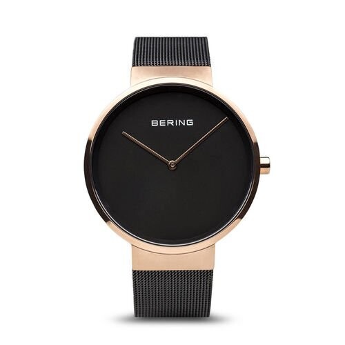 Bering 14539-166 UNISEX Uhr Edelstahl rosegold poliert/ gebürstet schwarz