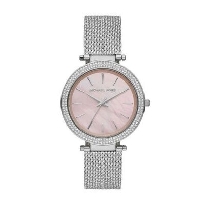Michael Kors MK4518 Damen Uhr Silber Pink mit Steine DARCI
