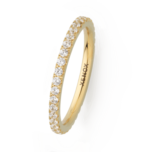 Xenox X2300G Ring gold mit Zirkonia