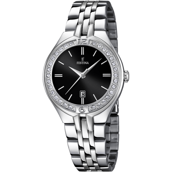 Festina F16867/2 Damenuhr MADEMOISELLE EDELSTAHL ARMBAND schwarz Festina F16867/2 Damenuhr MADEMOISELLE EDELSTAHL ARMBAND schwarz