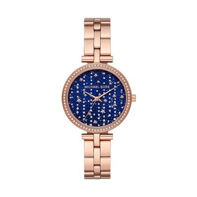 Michael Kors MK4451 Damen Uhr Sterne rosé blau