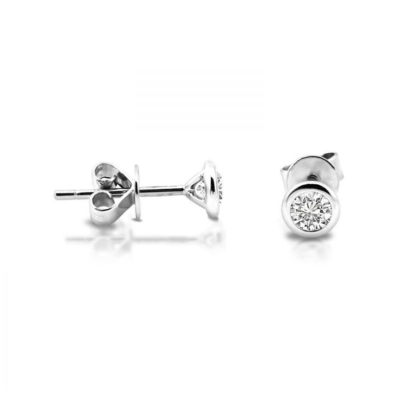 Ohrstecker B03 750 Gold TW/SI