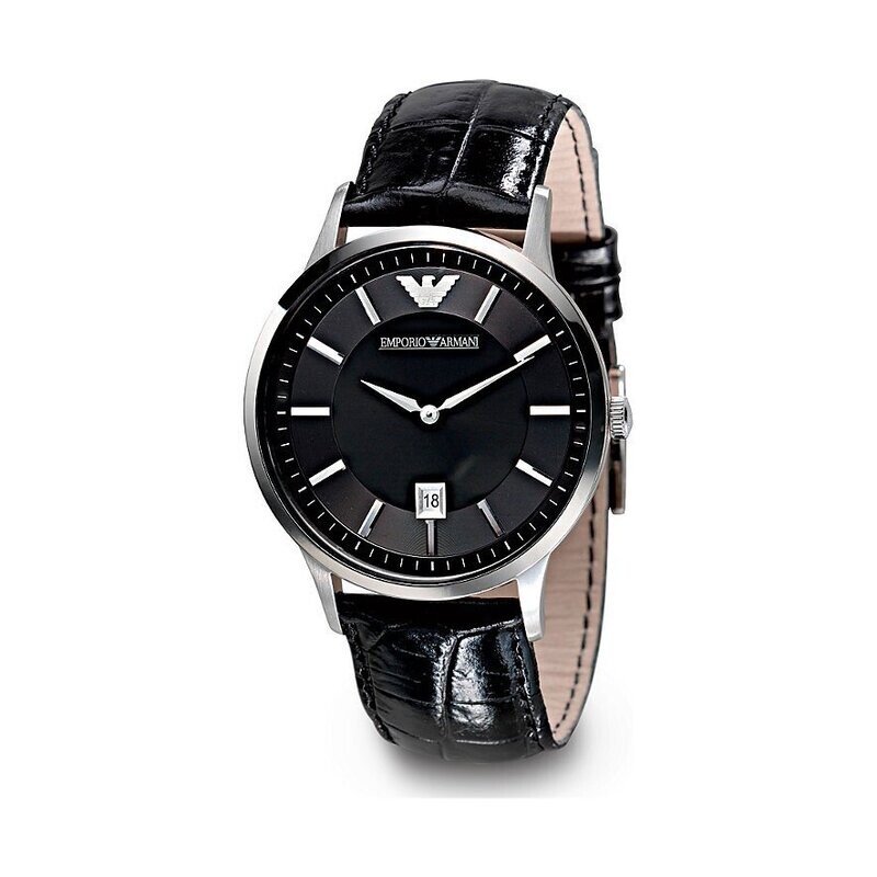EMPORIO ARMANI AR2411 Herrenuhr Leder schwarz EMPORIO ARMANI AR2411 Herrenuhr Leder schwarz