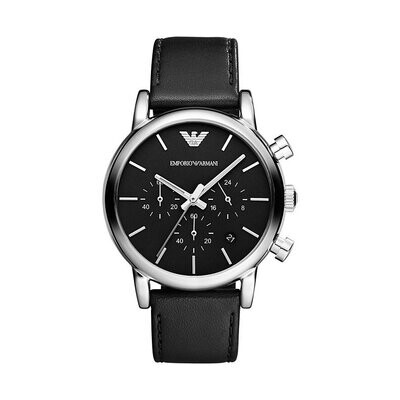 EMPORIO ARMANI AR1733 Herrenuhr Chronograph schwarz silber