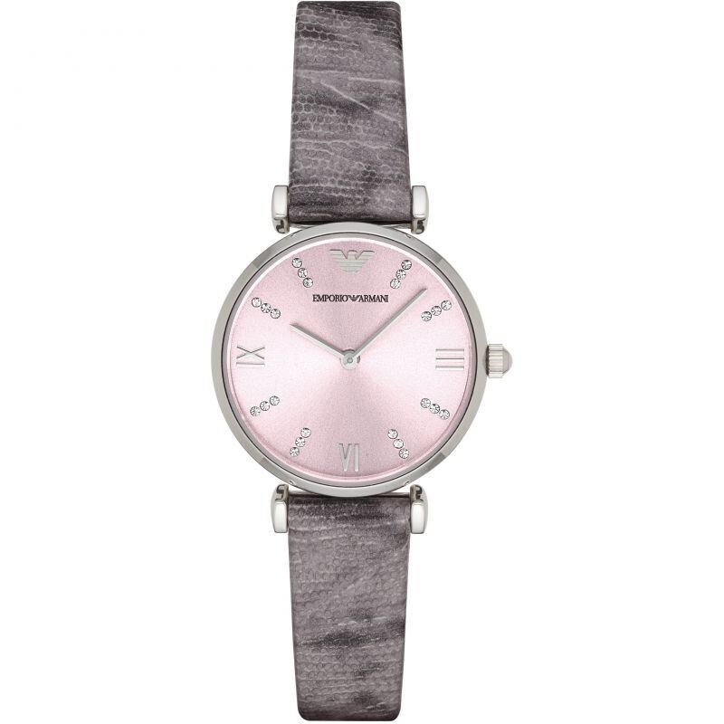 EMPORIO ARMANI AR1882 Damenuhr Leder grau EMPORIO ARMANI AR1882 Damenuhr Leder grau