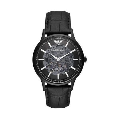 EMPORIO ARMANI AR60042 Herrenuhr Meccanico Mechanisch schwarz mattiert