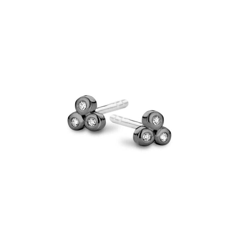 Trio Spirit Icons Stecker Schwarz Silber geschwärzt Trio Spirit Icons Stecker Schwarz Silber geschwärzt