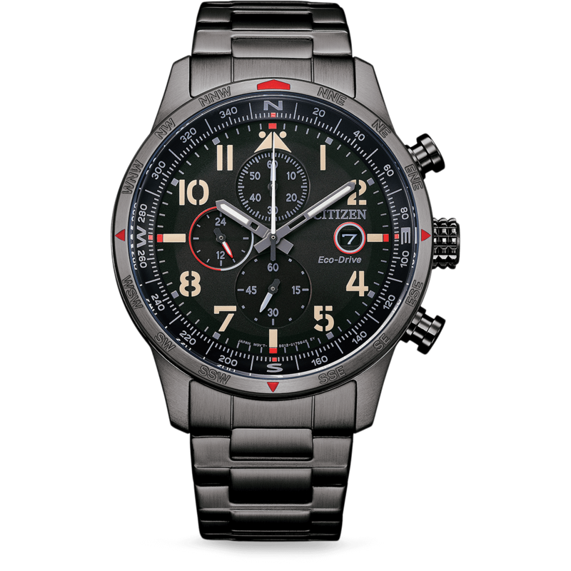 Citizen CA0797-84E Herren Eco-Drive Chronograph grau