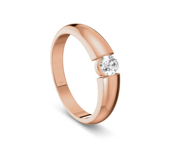 Verlobungsring/Antragsring Rosegold 0,25ct Diamant