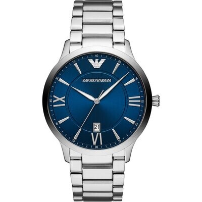 Emporio Armani Herren Uhr Edelstahl blau